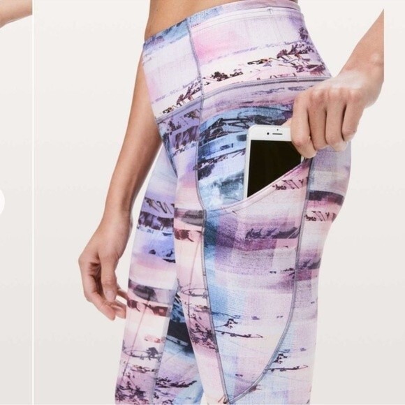 Lululemon Fast Free 7/8 Tight II Sunrise Silhouette Multi Size 4 - Picture 13 of 14
